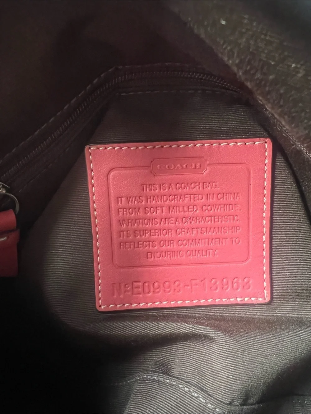 Coach Pink Hampton Satchel Bag with Turnlock